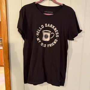 Life Is Good Charcoal Graphic Tee size large